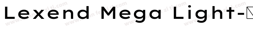 Lexend Mega Light字体转换